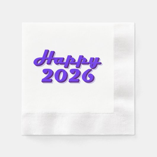 Happy 2026 serviette (Vorderseite)