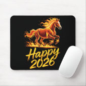 Happy 2026 Year Of The Horse Chinese Zodiac New Ye Mousepad (Mit Mouse)