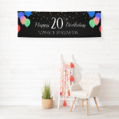 Happy 20. Geburtstag Confetti und Balloons Banner (Insitu)
