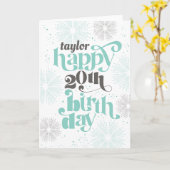 Happy 20. Geburtstag individuelle Grußkarte Karte (Gelbe Blume)