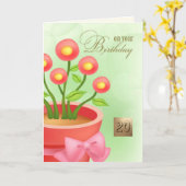 Happy 20. Geburtstag individuelle Grußkarten Karte (Gelbe Blume)