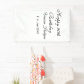 Happy 20. Geburtstag name datum simple minimal Banner (Insitu)