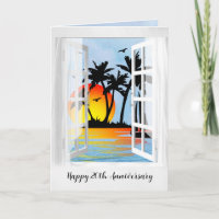 Happy 20-jähriges tropisches Fenster