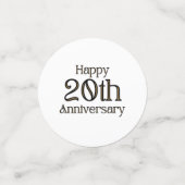 Happy 20-Jubiläumstisch Confetti Konfetti (Klein Vorderseite)