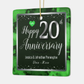 Happy 20. Wedding Anniversary Foto Keramikornament (Links)