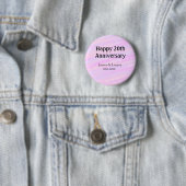 Happy 20th anniversary pink purple pastel name bol button (Beispiel)