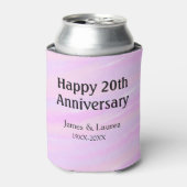 Happy 20th anniversary pink purple pastel name bol dosenkühler (Kanne Vorderseite)