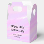 Happy 20th anniversary pink purple pastel name bol geschenkschachtel (Geöffnet)