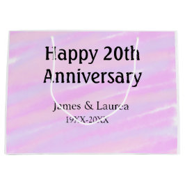 Happy 20th anniversary pink purple pastel name bol große geschenktüte