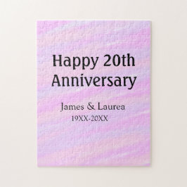Happy 20th anniversary pink purple pastel name bol puzzle