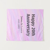 Happy 20th anniversary pink purple pastel name bol wandteppich (Vorderseite (Horizontal))