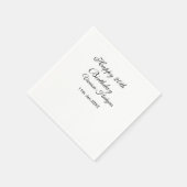 Happy 20th birthday name date simple minimal  serviette (Ecke)