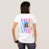 Happy 20th Birthday rainbow rustic boho lines phot T-Shirt (Schwarz voll)