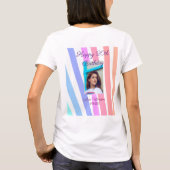 Happy 20th Birthday rainbow rustic boho lines phot T-Shirt (Rückseite)