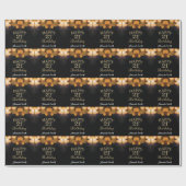 Happy 21. Geburtstag Black and Gold Glitzer Geschenkpapier (Flach)