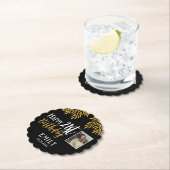 Happy 21. Geburtstag Gold Foliage Foto Party Untersetzer (Vor Ort)