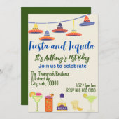 Happy 21. Geburtstag individuelle Einladung (Vorne/Hinten)