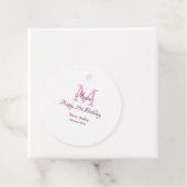 Happy 21. Geburtstag pink hinzufügen Name monogram Geschenkanhänger (Beispiel)