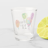 Happy 21. Geburtstagsballons aller Altersklassen Schnapsglas (Rückseite)
