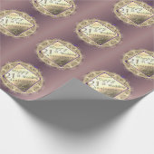 "Happy 21st Anniversary" Brass Geschenkpapier (Ecke)