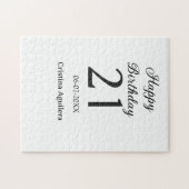 Happy 21st birthday bold letter simple name minima puzzle (Horizontal)