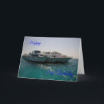 Happy 21st Birthday Dive boats Karte<br><div class="desc">An image of Scuba diving boats moored in the red sea with a 21st birthday greetings. The Inside Verse (which you can change) reads "Have a Great Birthday"</div>