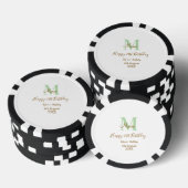 Happy 21st Birthday green add name monogram brown  Pokerchips (Stapel)