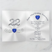 Happy 22. Wedding Jubiläumskarte für Sie oder Ihn Karte (Innenseite)