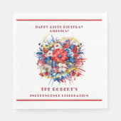 Happy 250. Geburtstag Amerikas Feier Serviette (Vorderseite)