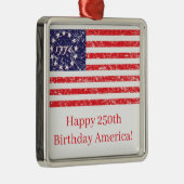 Happy 250th America Ornament Aus Metall (Rechts)