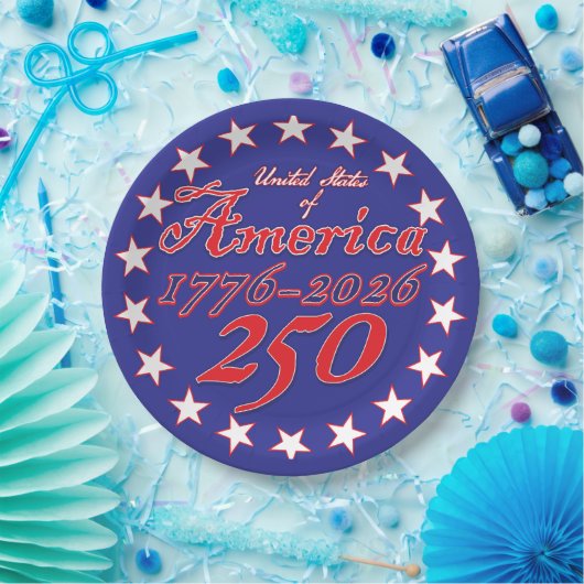 Happy 250th America Pappteller (Party)