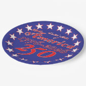 Happy 250th America Pappteller (Schrägansicht)