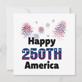 Happy 250th America Patriotic 4th of July Einladung