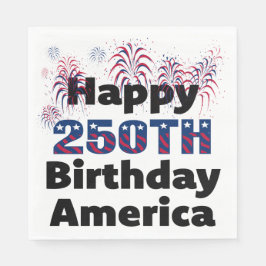 Happy 250th America Patriotic Party Serviette