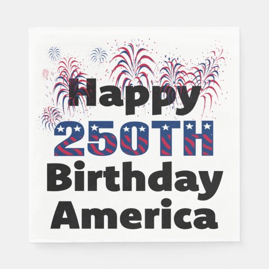 Happy 250th America Patriotic Party Serviette (Vorderseite)