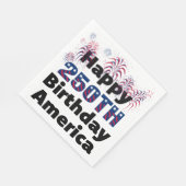 Happy 250th America Patriotic Party Serviette (Ecke)