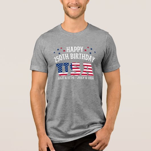 Happy 250th birthday USA Tri-Blend Shirt (Vorderseite)