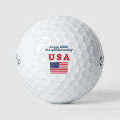 'Happy 250th Independence Day USA' Milestone Golfball (Vorderseite)