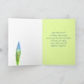 Happy 25. Hochzeit Jubiläum Wasserfarbe Iris Karte (Innenseite)