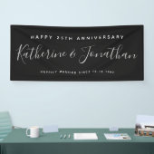 Happy 25. Hochzeitstag Silver Custom Banner (Messe)