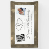 HAPPY 25. JAHRESSILBERHÖRUNGEN UND FOTOS BANNER (Vertikal)