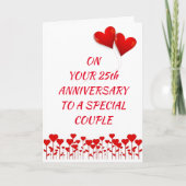 **HAPPY 25. JAHRESTAG A *SPECIAL COUPLE* Card Karte (Vorderseite)