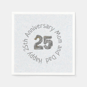Happy 25-jähriges Jubiläum Mama und Vater Classic Serviette