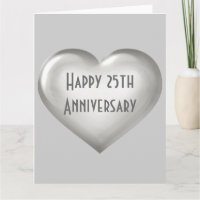 Happy 25. Jubiläum Silberes Herz