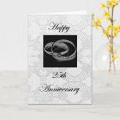 Happy 25. Jubiläumskarte Karte (Gelbe Blume)