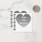 Happy 25. Jubiläumsnotenkarte Mitteilungskarte (Vorderseite/Rückseite Beispiel)