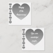 Happy 25. Jubiläumsnotenkarte Mitteilungskarte (Vorne/Hinten)