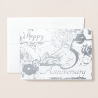 Happy 25. Silver Wedding Anniversary Blank Card