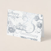 Happy 25. Silver Wedding Anniversary Blank Card Folienkarte (Vorderseite)