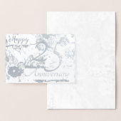 Happy 25. Silver Wedding Anniversary Blank Card Folienkarte (Anzeige)